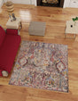 Washable Multicolor 7' 10 x 7' 10 Timeless Square Area Rug Easy to Clean Stain Resistant & Durable Traditional Classic Vintage Design Carpet for Sale at Rug Engine
