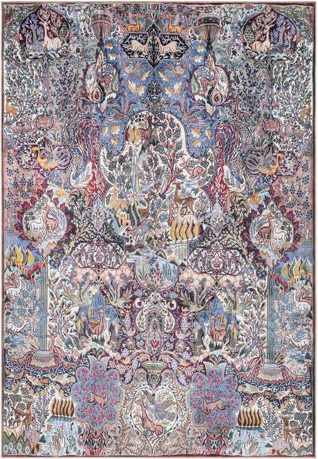 Washable Multicolor 8' 4 x 12' Timeless Rectangle Area Rug Easy to Clean Stain Resistant & Durable Traditional Classic Vintage Design Carpet for Sale at Rug Engine