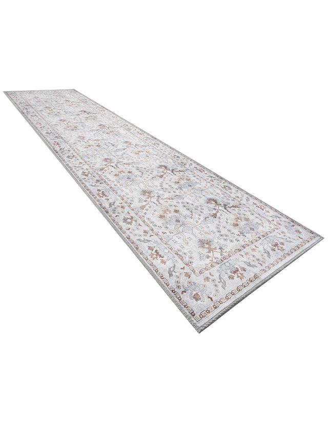 Washable Ivory 2' 7 x 10' Timeless Runner Area Rug Easy to Clean Stain Resistant & Durable Traditional Classic Vintage Design Carpet for Sale at Rug Engine