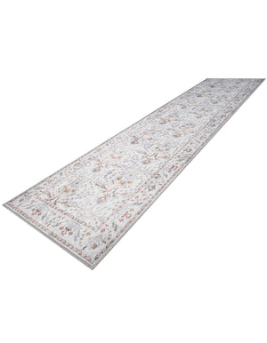 Washable Ivory 2' 7 x 10' Timeless Runner Area Rug Easy to Clean Stain Resistant & Durable Traditional Classic Vintage Design Carpet for Sale at Rug Engine