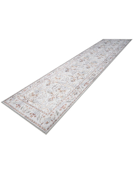 Washable Ivory 2' 7 x 10' Timeless Runner Area Rug Easy to Clean Stain Resistant & Durable Traditional Classic Vintage Design Carpet for Sale at Rug Engine