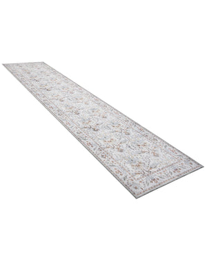 Washable Ivory 2' 7 x 12' Timeless Runner Area Rug Easy to Clean Stain Resistant & Durable Traditional Classic Vintage Design Carpet for Sale at Rug Engine
