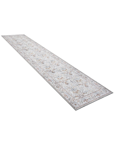 Washable Ivory 2' 7 x 12' Timeless Runner Area Rug Easy to Clean Stain Resistant & Durable Traditional Classic Vintage Design Carpet for Sale at Rug Engine