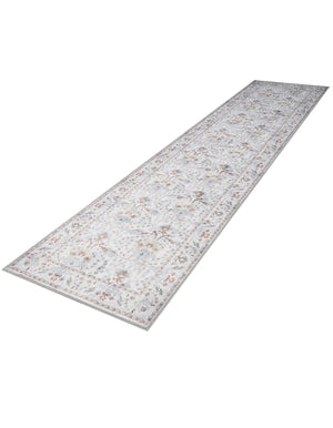 Washable Ivory 2' 7 x 12' Timeless Runner Area Rug Easy to Clean Stain Resistant & Durable Traditional Classic Vintage Design Carpet for Sale at Rug Engine