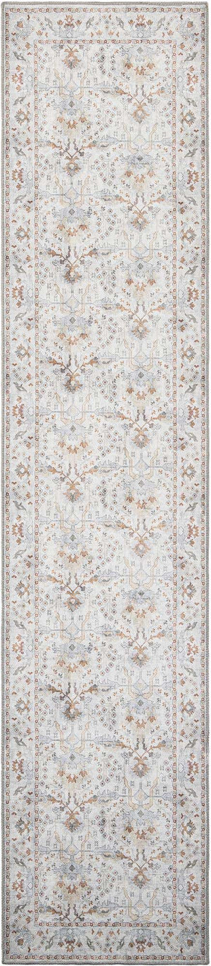 Washable Ivory 2' 7 x 12' Timeless Runner Area Rug Easy to Clean Stain Resistant & Durable Traditional Classic Vintage Design Carpet for Sale at Rug Engine