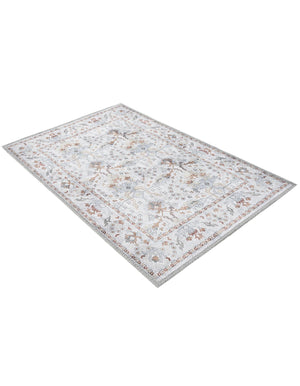 Washable Ivory 2' x 3' 1 Timeless Rectangle Area Rug Easy to Clean Stain Resistant & Durable Traditional Classic Vintage Design Carpet for Sale at Rug Engine