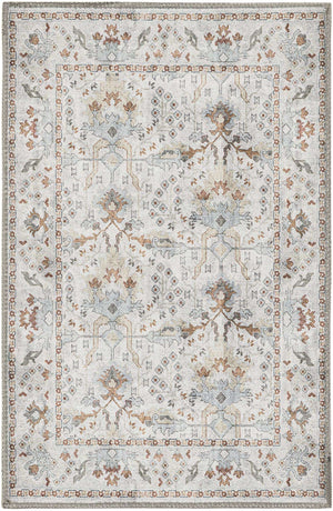 Washable Ivory 2' x 3' 1 Timeless Rectangle Area Rug Easy to Clean Stain Resistant & Durable Traditional Classic Vintage Design Carpet for Sale at Rug Engine