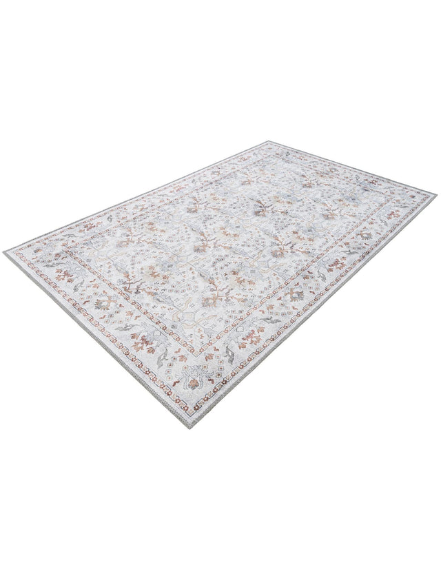 Washable Ivory 3' 6 x 5' 6 Timeless Rectangle Area Rug Easy to Clean Stain Resistant & Durable Traditional Classic Vintage Design Carpet for Sale at Rug Engine