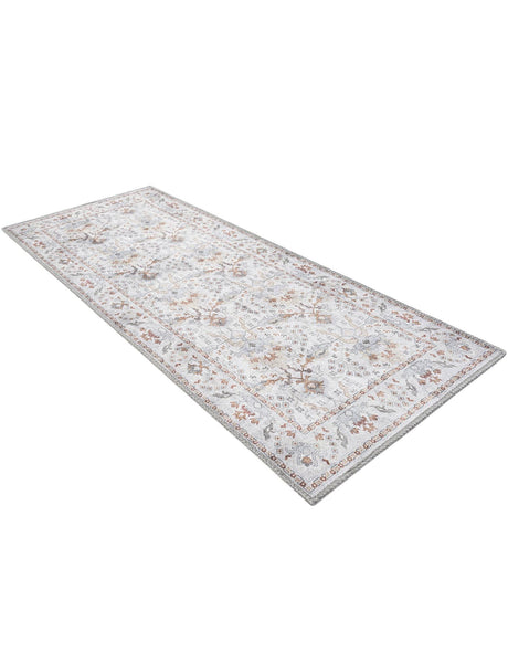Washable Ivory 2' x 5' 1 Timeless Runner Area Rug Easy to Clean Stain Resistant & Durable Traditional Classic Vintage Design Carpet for Sale at Rug Engine