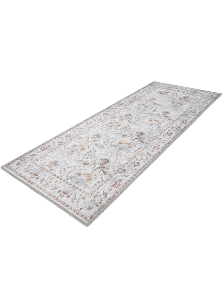 Washable Ivory 2' x 5' 1 Timeless Runner Area Rug Easy to Clean Stain Resistant & Durable Traditional Classic Vintage Design Carpet for Sale at Rug Engine