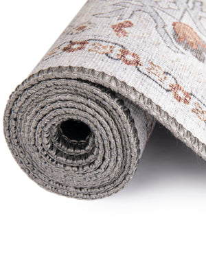 Washable Ivory 3' 6 x 5' 6 Timeless Rectangle Area Rug Easy to Clean Stain Resistant & Durable Traditional Classic Vintage Design Carpet for Sale at Rug Engine