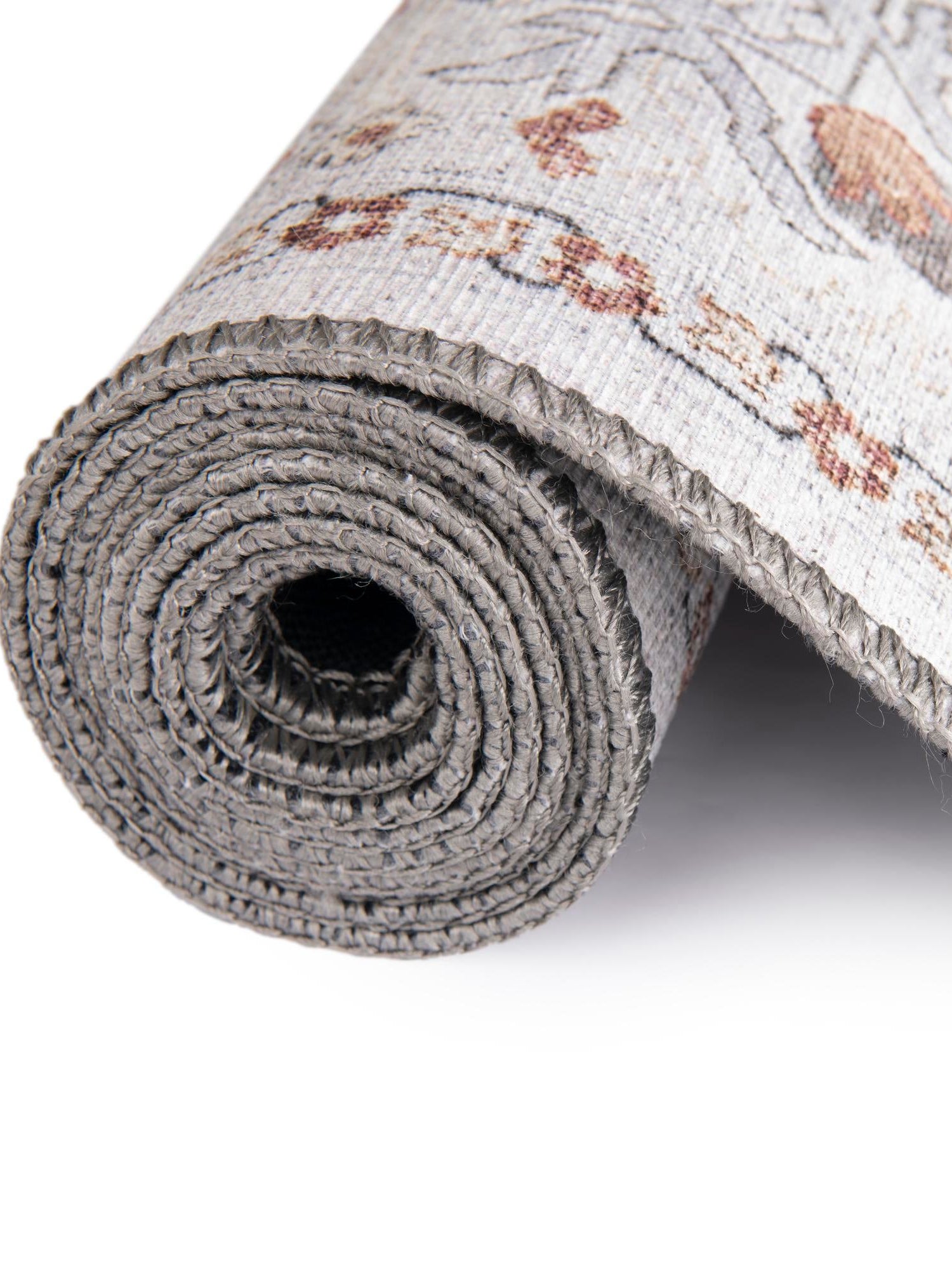 Washable Ivory 5' 1 x 8' Timeless Rectangle Area Rug Easy to Clean Stain Resistant & Durable Traditional Classic Vintage Design Carpet for Sale at Rug Engine