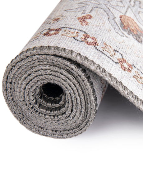 Washable Ivory 2' x 8' Timeless Runner Area Rug Easy to Clean Stain Resistant & Durable Traditional Classic Vintage Design Carpet for Sale at Rug Engine