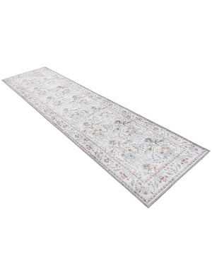 Washable Ivory 2' x 8' Timeless Runner Area Rug Easy to Clean Stain Resistant & Durable Traditional Classic Vintage Design Carpet for Sale at Rug Engine