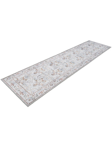 Washable Ivory 2' x 8' Timeless Runner Area Rug Easy to Clean Stain Resistant & Durable Traditional Classic Vintage Design Carpet for Sale at Rug Engine