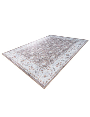 Washable Almond Brown 9' 5 x 13' 1 Timeless Rectangle Area Rug Easy to Clean Stain Resistant & Durable Traditional Classic Vintage Design Carpet for Sale at Rug Engine