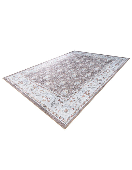 Washable Almond Brown 9' 5 x 13' 1 Timeless Rectangle Area Rug Easy to Clean Stain Resistant & Durable Traditional Classic Vintage Design Carpet for Sale at Rug Engine