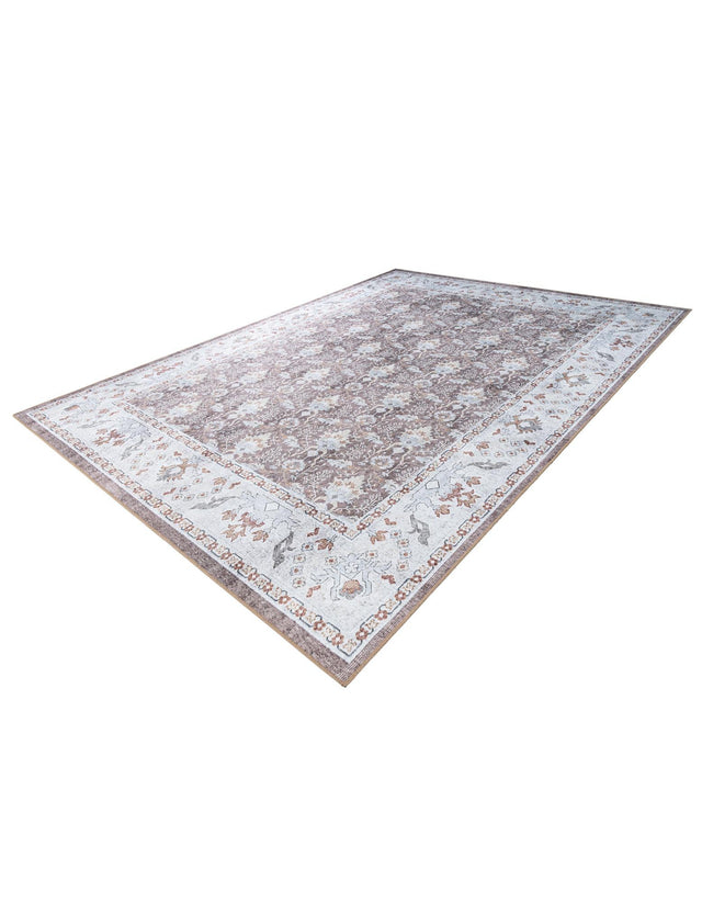 Washable Almond Brown 9' 5 x 13' 1 Timeless Rectangle Area Rug Easy to Clean Stain Resistant & Durable Traditional Classic Vintage Design Carpet for Sale at Rug Engine