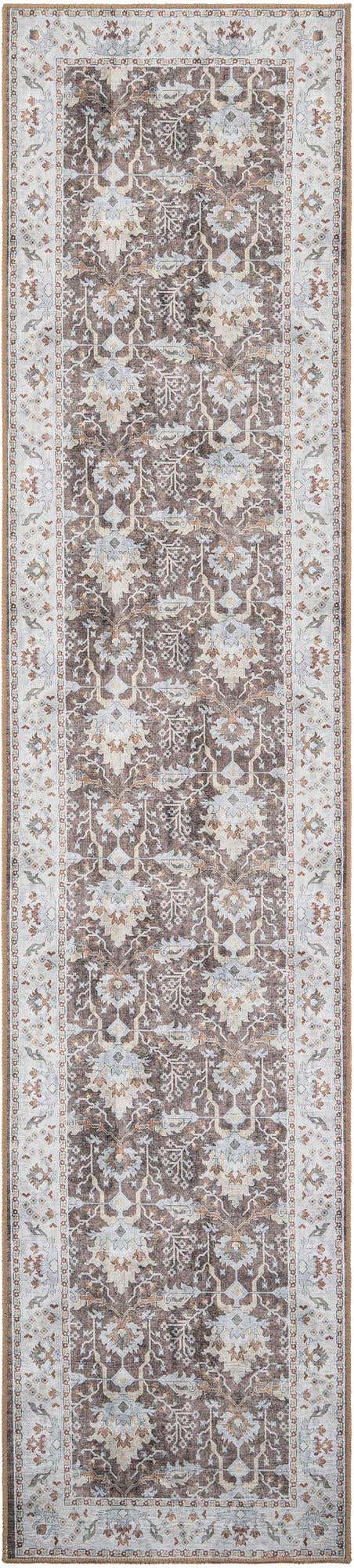 Washable Almond Brown 2' 7 x 12' Timeless Runner Area Rug Easy to Clean Stain Resistant & Durable Traditional Classic Vintage Design Carpet for Sale at Rug Engine