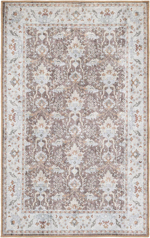 Washable Almond Brown 3' 6 x 5' 6 Timeless Rectangle Area Rug Easy to Clean Stain Resistant & Durable Traditional Classic Vintage Design Carpet for Sale at Rug Engine