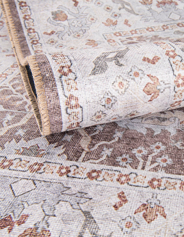 Washable Almond Brown 2' x 3' 1 Timeless Rectangle Area Rug Easy to Clean Stain Resistant & Durable Traditional Classic Vintage Design Carpet for Sale at Rug Engine