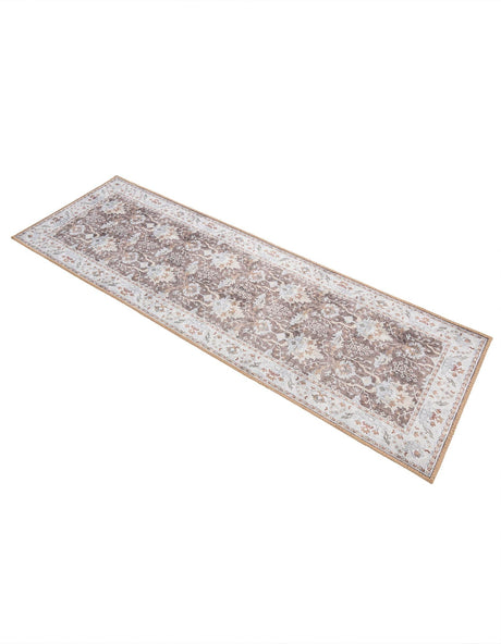 Washable Almond Brown 2' x 6' 1 Timeless Runner Area Rug Easy to Clean Stain Resistant & Durable Traditional Classic Vintage Design Carpet for Sale at Rug Engine