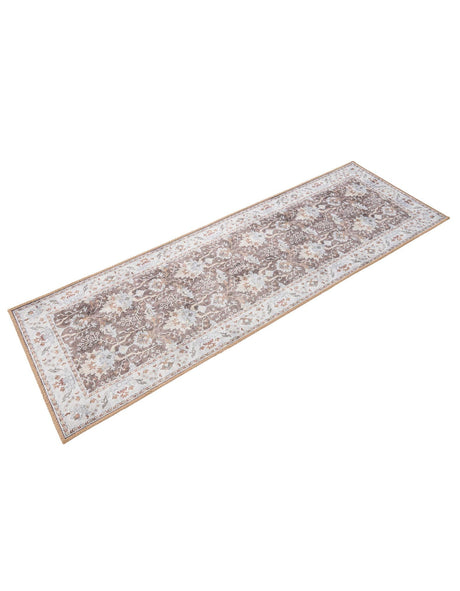 Washable Almond Brown 2' x 6' 1 Timeless Runner Area Rug Easy to Clean Stain Resistant & Durable Traditional Classic Vintage Design Carpet for Sale at Rug Engine