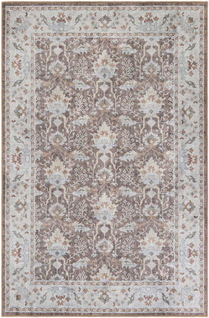 Washable Almond Brown 6' 1 x 9' Timeless Rectangle Area Rug Easy to Clean Stain Resistant & Durable Traditional Classic Vintage Design Carpet for Sale at Rug Engine