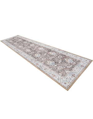 Washable Almond Brown 2' x 8' Timeless Runner Area Rug Easy to Clean Stain Resistant & Durable Traditional Classic Vintage Design Carpet for Sale at Rug Engine