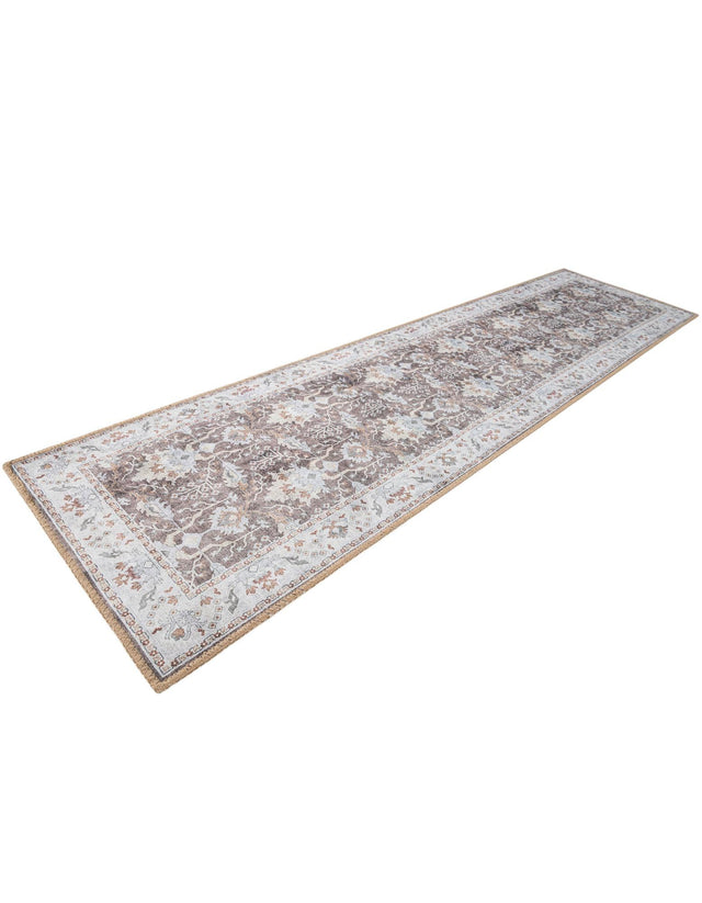 Washable Almond Brown 2' x 8' Timeless Runner Area Rug Easy to Clean Stain Resistant & Durable Traditional Classic Vintage Design Carpet for Sale at Rug Engine