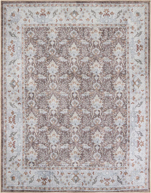 Washable Almond Brown 7' 10 x 10' Timeless Rectangle Area Rug Easy to Clean Stain Resistant & Durable Traditional Classic Vintage Design Carpet for Sale at Rug Engine