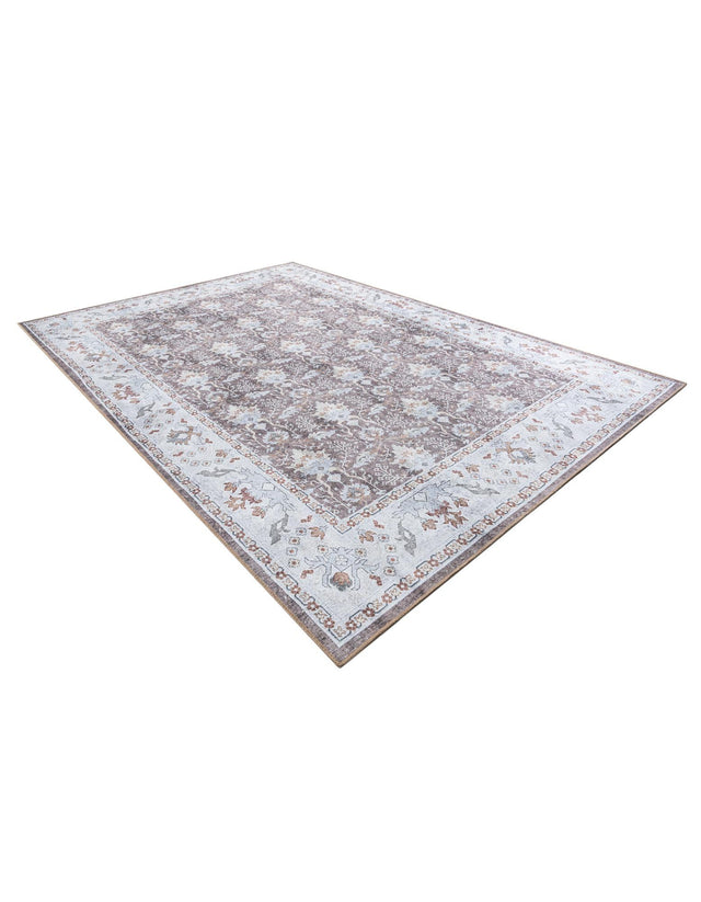 Washable Almond Brown 8' 4 x 12' Timeless Rectangle Area Rug Easy to Clean Stain Resistant & Durable Traditional Classic Vintage Design Carpet for Sale at Rug Engine