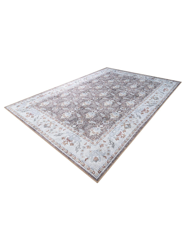 Washable Almond Brown 8' 4 x 12' Timeless Rectangle Area Rug Easy to Clean Stain Resistant & Durable Traditional Classic Vintage Design Carpet for Sale at Rug Engine