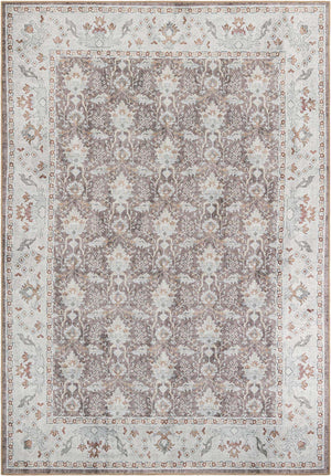 Washable Almond Brown 8' 4 x 12' Timeless Rectangle Area Rug Easy to Clean Stain Resistant & Durable Traditional Classic Vintage Design Carpet for Sale at Rug Engine