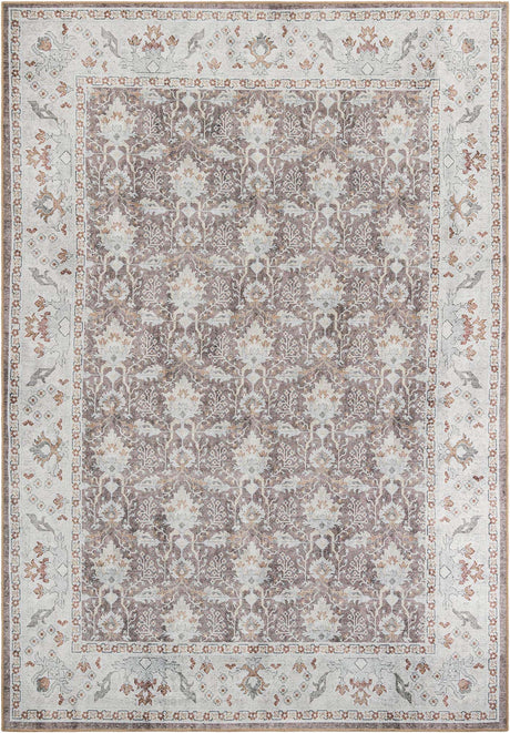 Washable Almond Brown 8' 4 x 12' Timeless Rectangle Area Rug Easy to Clean Stain Resistant & Durable Traditional Classic Vintage Design Carpet for Sale at Rug Engine
