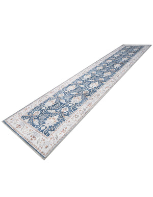 Navy Blue 3' x 12' Timeless Washable Runner Rug