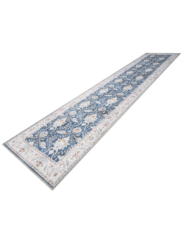 Navy Blue 3' x 12' Timeless Washable Runner Rug