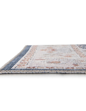 Washable Navy Blue 5' 1 x 8' Timeless Rectangle Area Rug Easy to Clean Stain Resistant & Durable Traditional Classic Vintage Design Carpet for Sale at Rug Engine