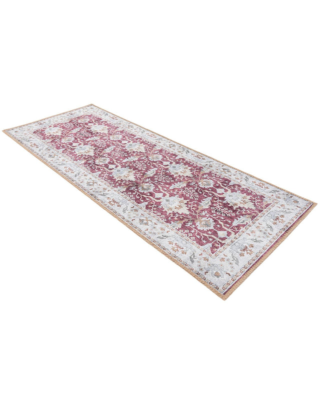 Washable Burgundy Red 2' x 5' 1 Timeless Runner Area Rug Easy to Clean Stain Resistant & Durable Traditional Classic Vintage Design Carpet for Sale at Rug Engine
