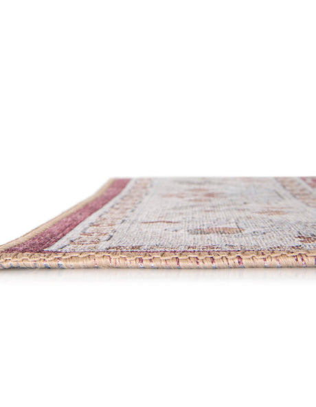 Washable Burgundy Red 3' 6 x 5' 6 Timeless Rectangle Area Rug Easy to Clean Stain Resistant & Durable Traditional Classic Vintage Design Carpet for Sale at Rug Engine