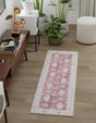 Washable Burgundy Red 2' 7 x 10' Timeless Runner Area Rug Easy to Clean Stain Resistant & Durable Traditional Classic Vintage Design Carpet for Sale at Rug Engine