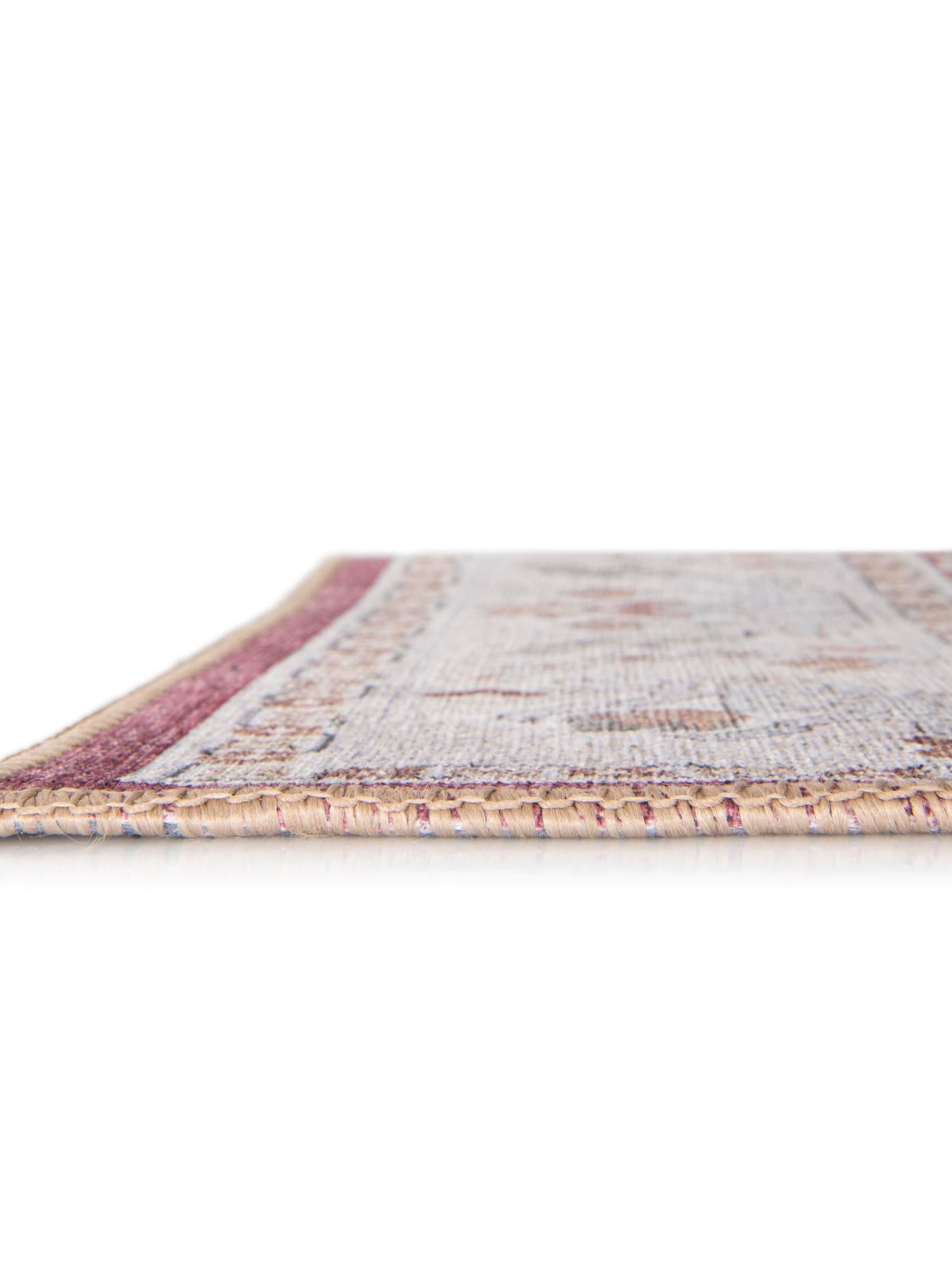 Washable Burgundy Red 2' x 8' Timeless Runner Area Rug Easy to Clean Stain Resistant & Durable Traditional Classic Vintage Design Carpet for Sale at Rug Engine