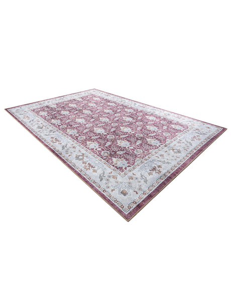 Washable Burgundy Red 8' 4 x 12' Timeless Rectangle Area Rug Easy to Clean Stain Resistant & Durable Traditional Classic Vintage Design Carpet for Sale at Rug Engine