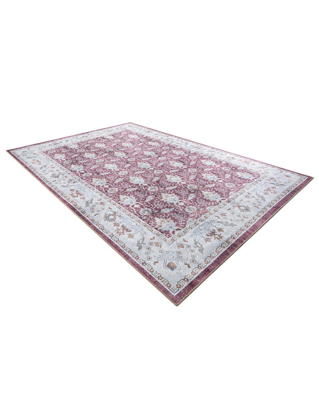 Washable Burgundy Red 8' 4 x 12' Timeless Rectangle Area Rug Easy to Clean Stain Resistant & Durable Traditional Classic Vintage Design Carpet for Sale at Rug Engine