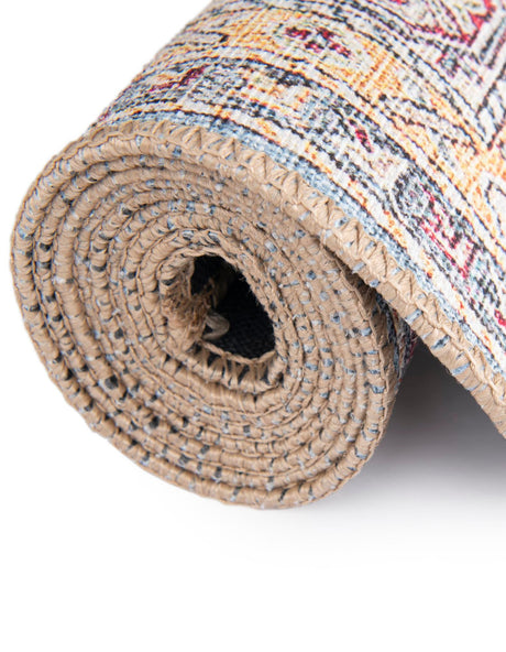 Washable Light Blue 8' 4 x 12' Timeless Rectangle Area Rug Easy to Clean Stain Resistant & Durable Traditional Classic Vintage Design Carpet for Sale at Rug Engine
