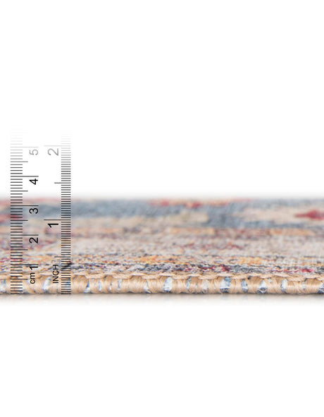 Washable Light Blue 7' 10 x 7' 10 Timeless Square Area Rug Easy to Clean Stain Resistant & Durable Traditional Classic Vintage Design Carpet for Sale at Rug Engine