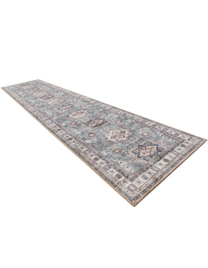 Washable Soft Green 2' 7 x 12' Timeless Runner Area Rug Easy to Clean Stain Resistant & Durable Traditional Classic Vintage Design Carpet for Sale at Rug Engine