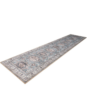Washable Soft Green 2' 7 x 12' Timeless Runner Area Rug Easy to Clean Stain Resistant & Durable Traditional Classic Vintage Design Carpet for Sale at Rug Engine