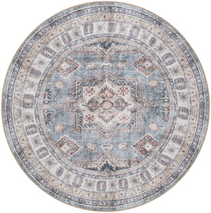 Washable Soft Green 5' 1 x 5' 1 Timeless Round Area Rug Easy to Clean Stain Resistant & Durable Traditional Classic Vintage Design Carpet for Sale at Rug Engine