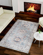 Washable Soft Green 2' x 3' 1 Timeless Rectangle Area Rug Easy to Clean Stain Resistant & Durable Traditional Classic Vintage Design Carpet for Sale at Rug Engine